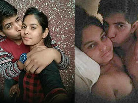 Indian couple shares passionate kiss and affection