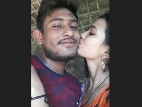Lovely couple shares romantic moments