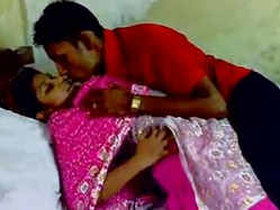 Desi couple indulges in passionate kissing and breast fondling with Bengali soundtrack