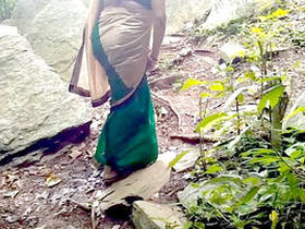 Indian BFF's sexy mother engages in outdoor intimacy