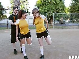 Successful girl candidates fuck along with a tall sultry permeable with a big horseshoe