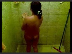 Steamy encounter in the shower with Shaista's nude body on display