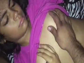 Desi cousin's breasts revealed and touched while masturbating