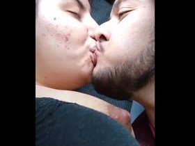 Indian sweetheart passionately kisses