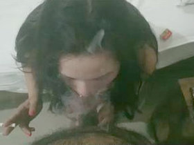 Indian husband shares video of his wife smoking and performing oral sex