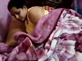 Aroused older Indian mother performs oral sex