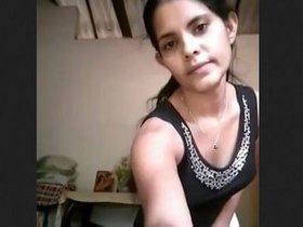 Adorable girl displaying her assets in a small town setting