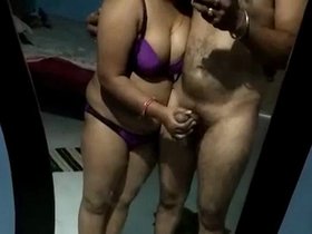 Indian aunty's skilled hand techniques