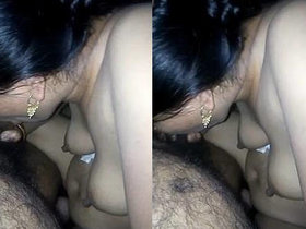 Indian wife gives a sensual blowjob and gets vigorously penetrated by her husband