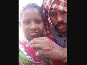 Indian wives share romantic moments in rural setting