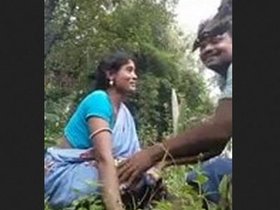 Indian couple engages in outdoor sex