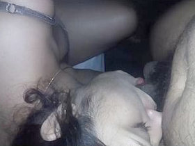 Indian wife gives deepthroat to her husband's penis while smoking