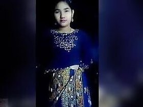 Manipuri village girl shows striptease show in MMS clothes