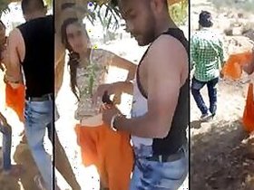 Husband caught cheating on hot wife, she fucks lover outdoors, Desi MMC scandal