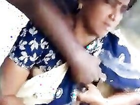 Slutty abode wife enjoys outdoor entertainment while her husband drives