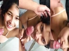NRI Babe hard oral sex stimulation for manager