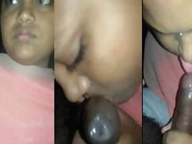 South Indian pro-lifer stimulates her lover's oral work at his home