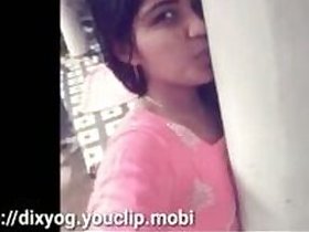 Cute adult teen teases her boyfriend with self-discharging bathing video