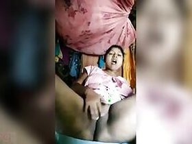 Excited as hell Bangla girl is rubbing her fingers with XXX snatch in Desi video