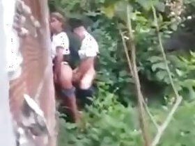 Street sexy schoolgirl caught having sex with boyfriend, leaked Desi MMC sex