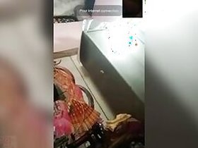 Sexy Bhabhi shows off her juicy tits during a video call with boyfriend Desi