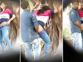 Caught on camera guy fucking her pussy Kerala schoolgirl outdoors, Desi MMC sex