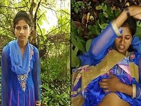 Desi Indian girl drilled outdoors in the forest Desi MMC sex movie