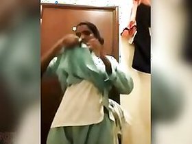 A scene from Tamil Nude Baths, filmed in a hotel room