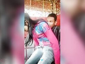 Attractive young Indian girl fucks her XXX partner outdoors