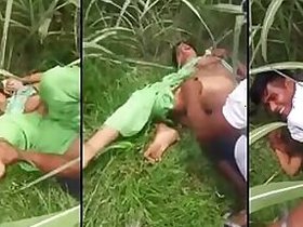 Voyeur films Desi mms video of village lovers caught fucking outdoors