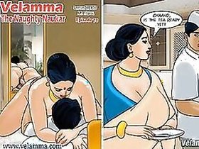 Beautiful South Indian aunt with her maid Velamma Er