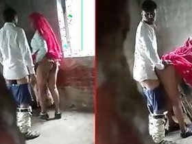 Risky outdoor sex in abandoned house, nephew fucks his own aunt, Desi XXX MMC