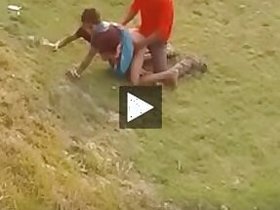 Desi rustic outdoor randy sex with her client