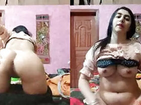 Desi sexy horny girl showing clips of tits and ass