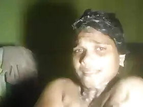 Bathing Desi Bhabha