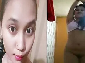 Pretty girl gets pussy on live video call-in show
