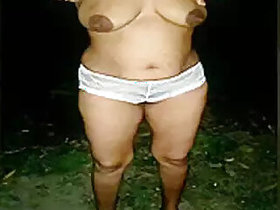 Desi Budi Big Boobs Undressing Wife Outdoors