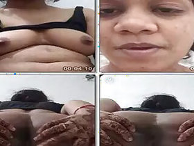 Naughty Indian girl shows her black ass hole