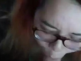 Asian girl Sucking the ball and giving a blowjob