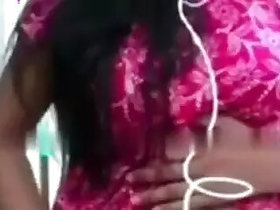 Pretty girl on porn video call with lover arousing pussy