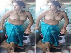 Village Record of Bhabha Bathing From Husband Part 4