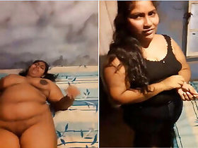 Desi Girl gets naked for money and the guy records her naked video