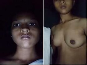 Cute Tamil Girl Shows Tits and Pussy