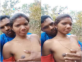 Desi Village Bhabhi Outdoor Romance with Black Lover