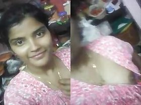 Pretty Indian Girl Shows Her Tits to Her Lover Part 2