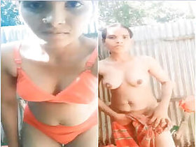 Desi Bhabhi Dressed Up After Bathing