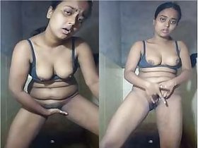 Cute and horny Indian girl Wanking off with her fingers