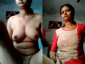 Country girl shows her tits and pussy