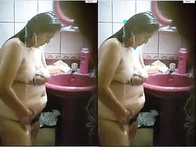 Bhabhi Bathing In Swimsuit Hidden Camera Part 2