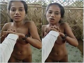 Record of a pretty girl's tits and pussy from a lover